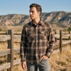 image:imagePendleton Canyon Mens Shirt Long Sleeve Flannel Shirt 100 Virgin Wool  Regular FitGrey Mix Multi Ombre