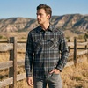image:imagePendleton Canyon Mens Shirt Long Sleeve Flannel Shirt 100 Virgin Wool  Regular FitGrey MixAqua Plaid