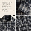 image:imagePendleton Canyon Mens Shirt Long Sleeve Flannel Shirt 100 Virgin Wool  Regular FitGreyTan Ombre
