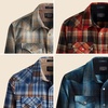 image:imagePendleton Canyon Mens Shirt Long Sleeve Flannel Shirt 100 Virgin Wool  Regular FitGreyTan Ombre