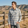 image:imagePendleton Canyon Mens Shirt Long Sleeve Flannel Shirt 100 Virgin Wool  Regular FitTanBlueGrey Ombre