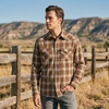 image:imagePendleton Canyon Mens Shirt Long Sleeve Flannel Shirt 100 Virgin Wool  Regular FitTaupeGold Plaid