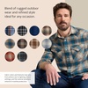 image:imagePendleton Canyon Mens Shirt Long Sleeve Flannel Shirt 100 Virgin Wool  Regular FitTaupeGold Plaid