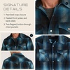 image:imagePendleton Canyon Mens Shirt Long Sleeve Flannel Shirt 100 Virgin Wool  Regular FitTurquoise Ombre