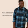 image:imagePendleton Canyon Mens Shirt Long Sleeve Flannel Shirt 100 Virgin Wool  Regular FitTurquoise Ombre