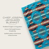image:imagePendleton Chief Joseph Jacquard Wool Blanket Reversible 64 x 80 InchTurquoise