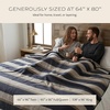 image:imagePendleton EcoWise 100 Wool Blanket Responsibly Sourced Heirloom QualityShale Blue