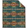 image:imagePendleton Jacquard Napped Throw Blanket WoolCotton Blend 64 x 80 inHighland Peak Balsam