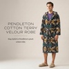 image:imagePendleton Mens 100 Cotton Plush Terry Velour RobeWyeth Trail Charcoal