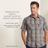 image:imagePendleton Mens Short Sleeve Frontier Shirt Comfortable Cotton PolyesterGreyBlackRed Plaid