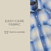 image:imagePendleton Mens Short Sleeve Frontier Shirt Comfortable Cotton PolyesterIvoryBlue Plaid