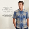 image:imagePendleton Mens Short Sleeve Frontier Shirt Comfortable Cotton PolyesterNavyGrey Ombre