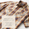 image:imagePendleton Mens Short Sleeve Frontier Shirt Comfortable Cotton PolyesterTanBlueRust Plaid
