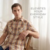 image:imagePendleton Mens Short Sleeve Frontier Shirt Comfortable Cotton PolyesterTanBlueRust Plaid