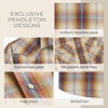 image:imagePendleton Mens Short Sleeve Frontier Shirt Comfortable Cotton PolyesterTanBlueRust Plaid