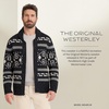 image:imagePendleton Mens The Original Westerley Wool Cable Knit Zip Cardigan SweaterBlack Donegal