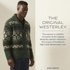 image:imagePendleton Mens The Original Westerley Wool Cable Knit Zip Cardigan SweaterDark Green