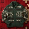 image:imagePendleton Mens The Original Westerley Wool Cable Knit Zip Cardigan SweaterDark Green