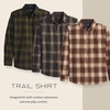 image:imagePendleton Trail Shirt 100 Wool Long Sleeve Shirt for Men SoftRustWhite Plaid