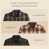 image:imagePendleton Trail Shirt 100 Wool Long Sleeve Shirt for Men SoftRustWhite Plaid