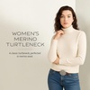 image:imagePendleton Womens Merino Classic Turtleneck Sweater 100 Merino WoolIvory