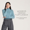 image:imagePendleton Womens Merino Classic Turtleneck Sweater 100 Merino WoolSea Blue