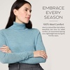 image:imagePendleton Womens Merino Classic Turtleneck Sweater 100 Merino WoolSea Blue