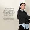 image:imagePendleton Womens Shetland 100 Wool Crewneck Sweater Soft Knit PulloverBlack Heather