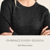 image:imagePendleton Womens Shetland 100 Wool Crewneck Sweater Soft Knit PulloverBlack Heather