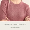 image:imagePendleton Womens Shetland 100 Wool Crewneck Sweater Soft Knit PulloverDark Rose Heather