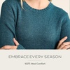 image:imagePendleton Womens Shetland 100 Wool Crewneck Sweater Soft Knit PulloverDeep Teal Heather