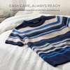image:imagePendleton Womens Textured Striped Sweater 100 Cotton Crewneck TopNavyIvory Stripe