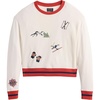 image:imagePendleton Womens Embroidered Graphic French Terry SweaterIvory
