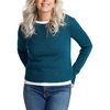 image:imagePendleton Womens Shetland 100 Wool Crewneck Sweater Soft Knit PulloverDeep Teal Heather