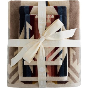 image:imagePendleton 3 Piece Bath Towel Set Bath Hand and WashclothWhite Sands Tan