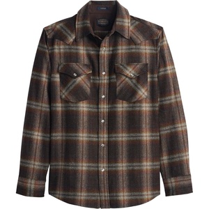 image:imagePendleton Canyon Mens Shirt Long Sleeve Flannel Shirt 100 Virgin Wool  Regular FitGrey Mix Multi Ombre