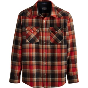 image:imagePendleton Canyon Mens Shirt Long Sleeve Flannel Shirt 100 Virgin Wool  Regular FitRedBlack Plaid