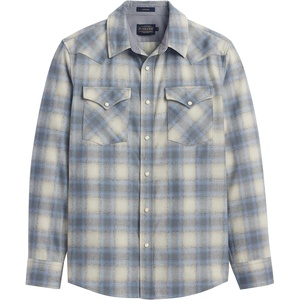 image:imagePendleton Canyon Mens Shirt Long Sleeve Flannel Shirt 100 Virgin Wool  Regular FitTanBlueGrey Ombre