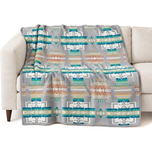 image:imagePendleton Chief Joseph Jacquard Wool Blanket Reversible 64 x 80 InchGrey
