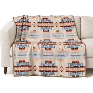 image:imagePendleton Chief Joseph Jacquard Wool Blanket Reversible 64 x 80 InchRosewood