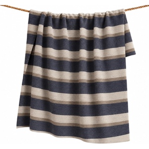 image:imagePendleton EcoWise 100 Wool Blanket Responsibly Sourced Heirloom QualityMidnight Navy Stripe