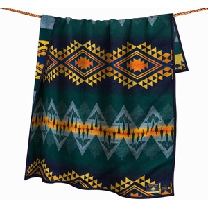 image:imagePendleton Jacquard Napped Throw Blanket WoolCotton Blend 64 x 80 inWildland Heroes