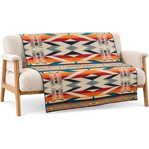image:imagePendleton Jacquard Unnapped Twin Blanket 64 x 80 in Heirloom Virgin WoolFire Legend Sunset