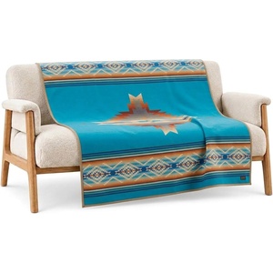 image:imagePendleton Jacquard Unnapped Twin Blanket 64 x 80 in Heirloom Virgin WoolPagosa Springs Turquoise