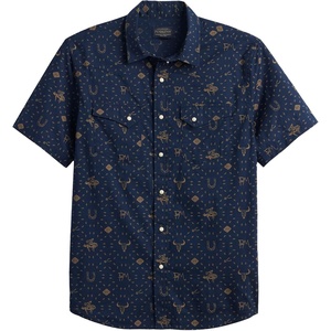 image:imagePendleton Mens Laramie SnapFront Breathable Cotton Short SleeveWestern Navy