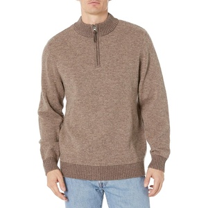 image:imagePendleton Mens Mens Shetland Wool Half Zip SweaterCoyoteTan