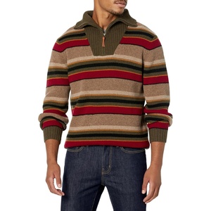 image:imagePendleton Mens Merino 14 Zip SweaterMineral Umber Camp Stripe