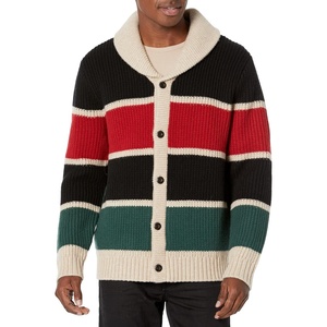 image:imagePendleton Mens Ranger Stripe Lambswool CardRanger Stripe BlackRedGreen