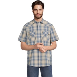 image:imagePendleton Mens Short Sleeve Frontier Shirt Comfortable Cotton PolyesterBlueGreen Plaid