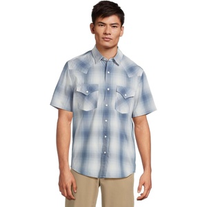image:imagePendleton Mens Short Sleeve Frontier Shirt Comfortable Cotton PolyesterBlueWhite Ombre